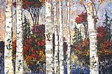 Maya Eventov Lake of Birches II painting
